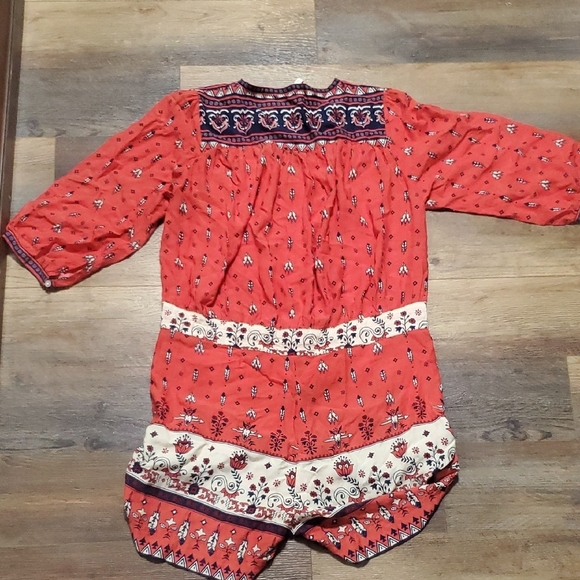 Spell Bohemian Red and Cream Jumpsuit - Picture 13 of 14